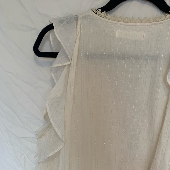 Chan Luu Sleeveless Deep V Ruffle Blouse - Picture 8 of 9